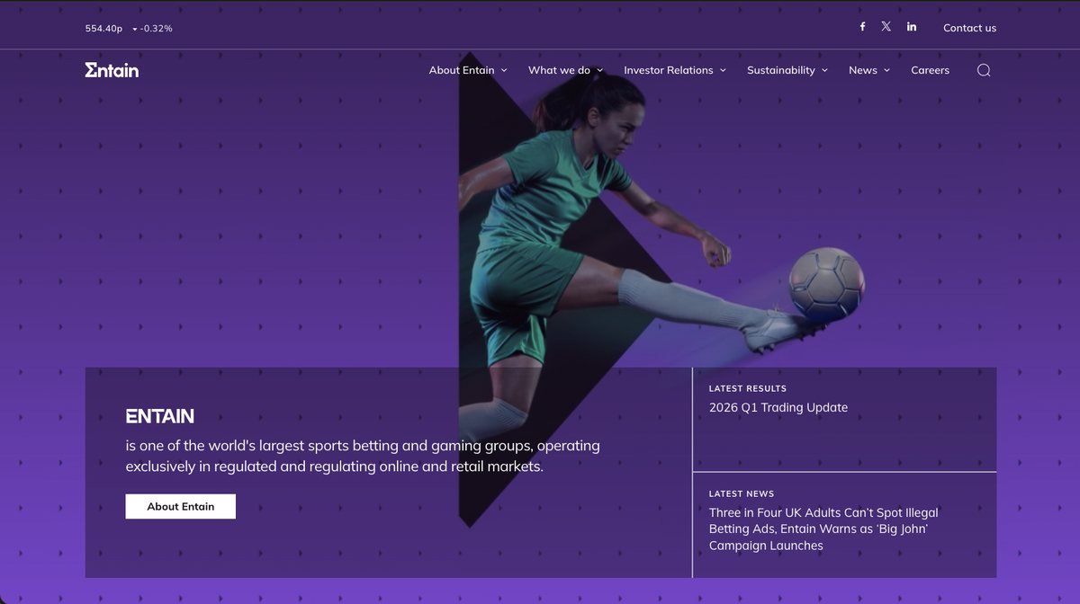 Entain website
